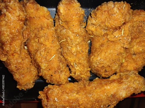 selective focus picture of fried chicken
