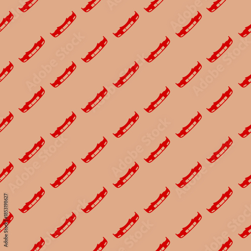 Car bumpers seamless pattern isolated on color background