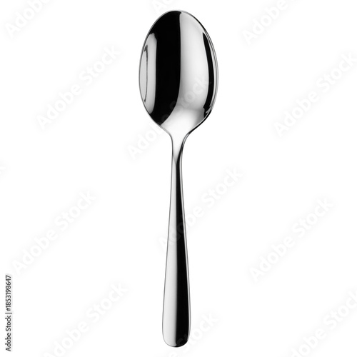 Polished stainless steel dessert spoon