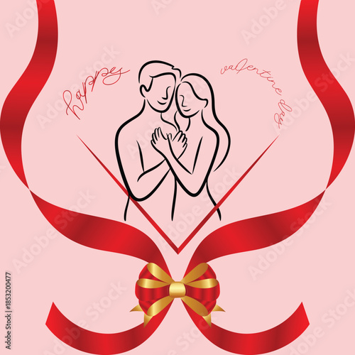 a graphic design template for a Valentine's Day card featuring the text "happy Valentine day"