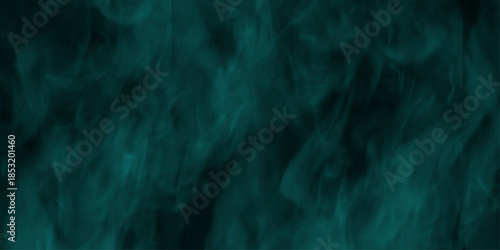 smoke on black background. abstract dark smoky green backgournd