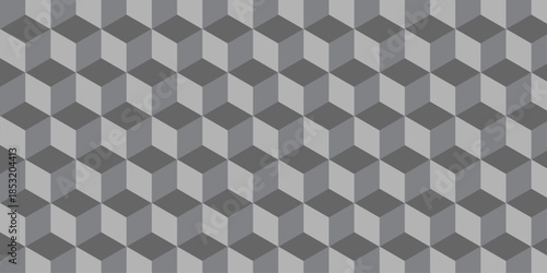 Gray 3d modeling cubes Illustration decoration seamless white material pattern square design.