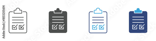 Task Management Icon, Business Checklist and Workflow Completion Concept Icon, Vector Illustration