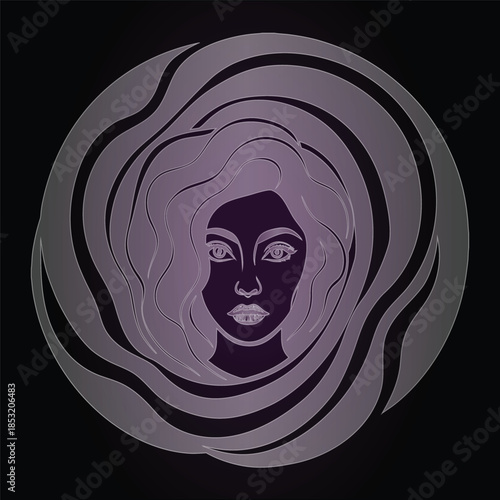 Simple Woman Face Design