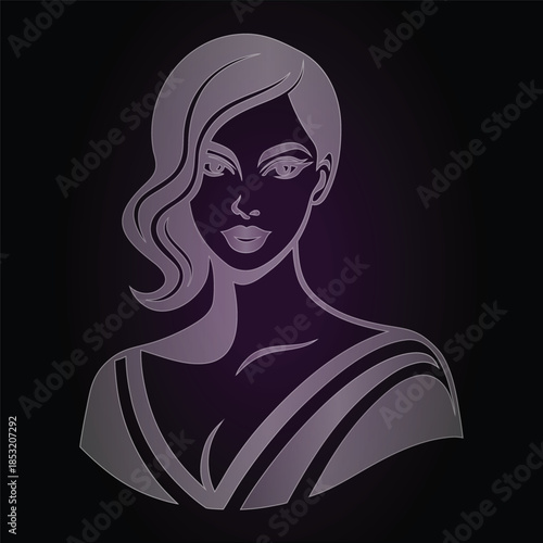 Simple Woman Portrait Design