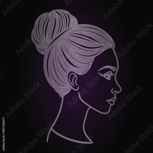 Simple Woman Face Design