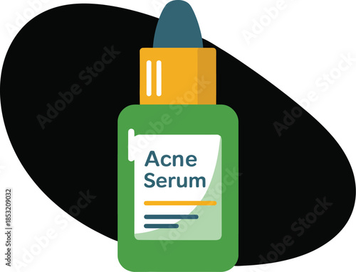 Acne serum treatment for clear skin and healthy face skincare routine beauty product solution