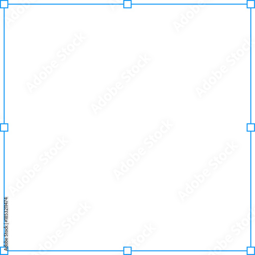 Adjustable Blue Selection Box Interface Element for Image Editing Software.