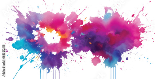 Abstract Color Explosion Watercolor Paint Splash Background for Modern Art Prints Digital Design and Creative Advertising