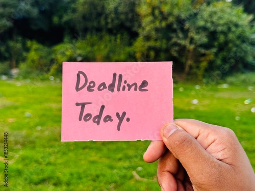 Deadline today handwritten card, Handwritten Deadline icon card