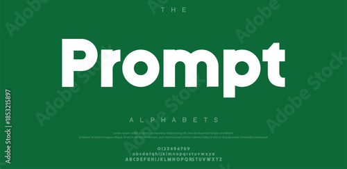 Prompt Minimal modern luxury logo alphabet font. Typography abstract sans serif technology, electronic, movie, future, creative brand logos fonts. vector illustration