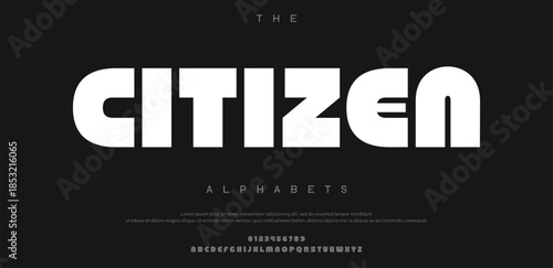 Citizen Elegant alphabet letters serif font and number. Classic Lettering Minimal Fashion. Typography fonts regular uppercase, lowercase and numbers. vector illustration