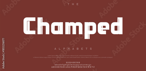 Minimal modern logo alphabet font. Typography abstract minimalist sans serif technology, electronic, digital, music, movie, creative logos fonts. vector illustration