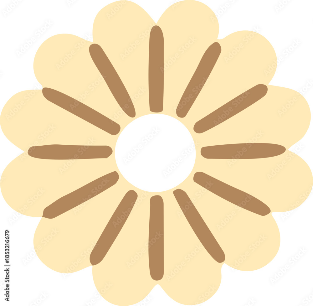 Fototapeta premium Traditional Korean Floral Patterns: Elements of Traditional Floral Motifs