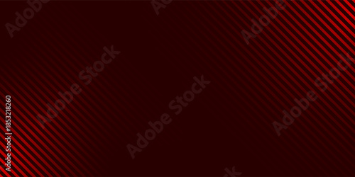 Red diagonal straight line background. Abstract dark striped gradient wallpaper. Red slanted stripes backdrop for flyer, banner, poster, presentation. Masculine linear game or sport texture. Vector