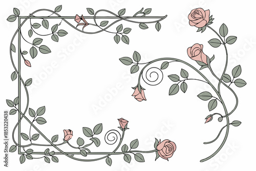 rose vine borders that can frame text or images