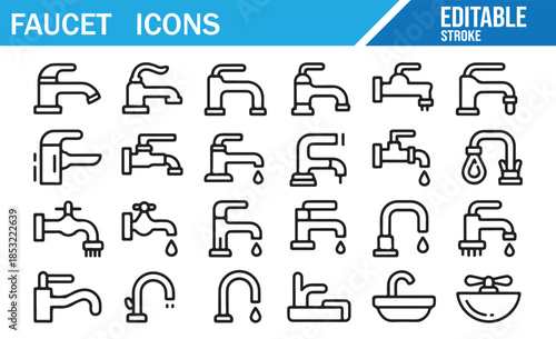 Kitchen and Bathroom Tap Icon Pack