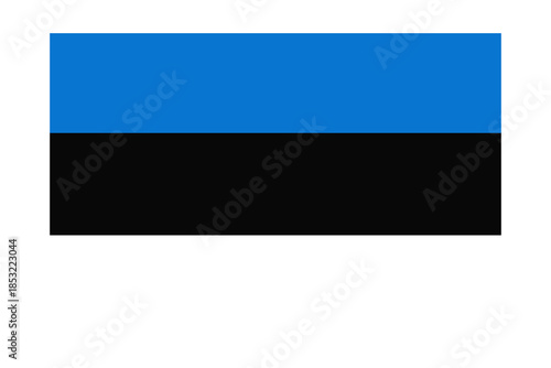 Quadro su tela Estonian flag in PNG on transparent background