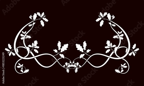 Dark background luxury element for creating an oak