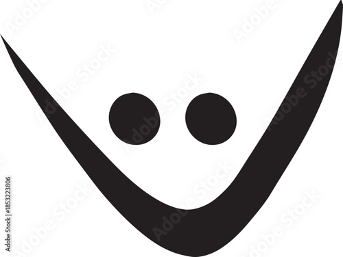 Smiley wink face icon isolated on white background.