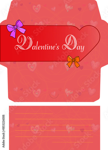Valentine's Day romantic envelope