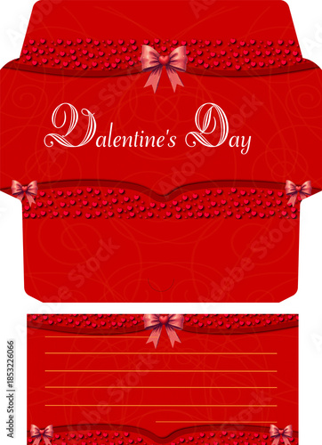 Valentine's Day romantic envelope