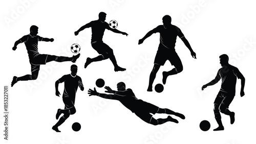 Dynamic soccer silhouettes