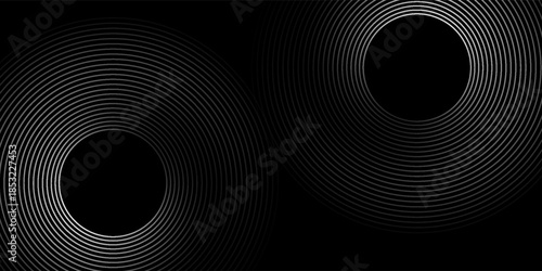 Circular spiral sound wave rhythm from lines.vector