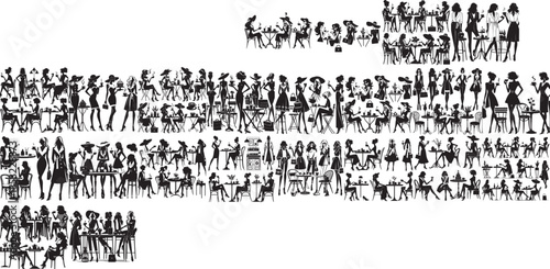 giirls silhouette sitting at cafe