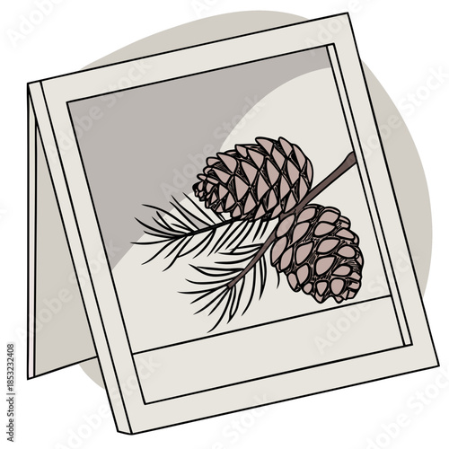 cone, nature, tree, vector, plant, larch, leaf, flower, branch, illustration, pine, fruit, decoration, pattern, food, flora, drawing, forest, design, cartoon, green, floral, art, berry, grape