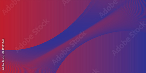 Futuristic abstract background. Blue and red wavy line design. Modern shiny blue moving line elements. Future technology concept. Vector.