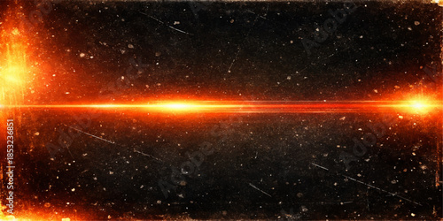 A vibrant cosmic illustration of a bright fire explosion in the dark universe featuring a glowing spiral nebula and celestial dust across a deep blue starry sky