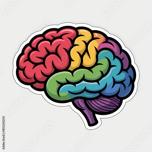 Colorful Brain Illustration