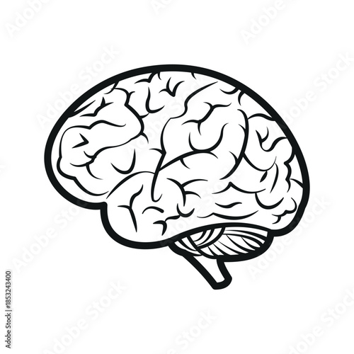 Brain icon vector design template