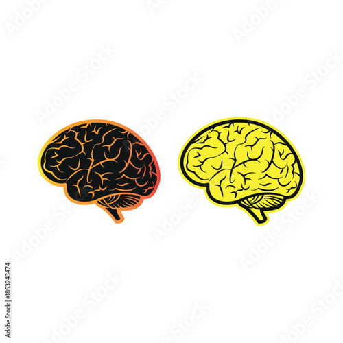 Brain icon vector design template