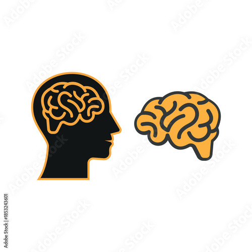 Brain icon vector design template