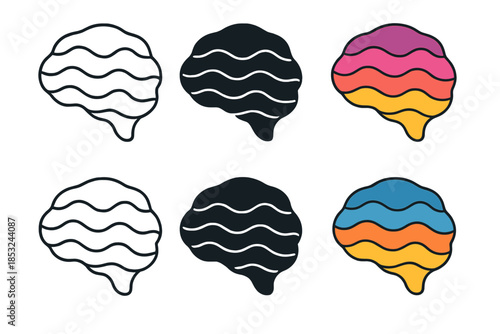 Abstract Memory Patterns. Abstract memory patterns emerging from dark peat layers, abstract minimal vector illustration, first in