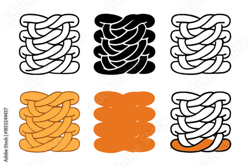 Wool Weave Patterns. Close-up of wool weave texture forming part of the fort wall, minimalist pattern expressing tactile warmth,