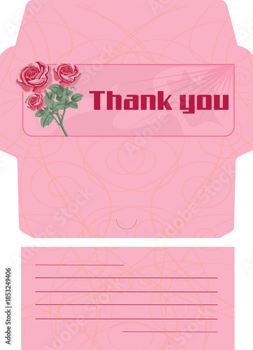 Envelope with the inscription Thank you