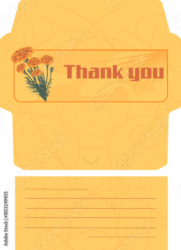 Envelope with the inscription Thank you