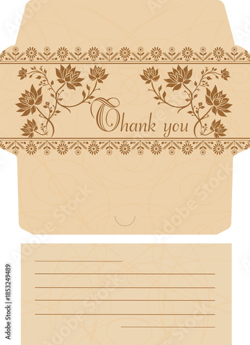 Envelope with the inscription Thank you