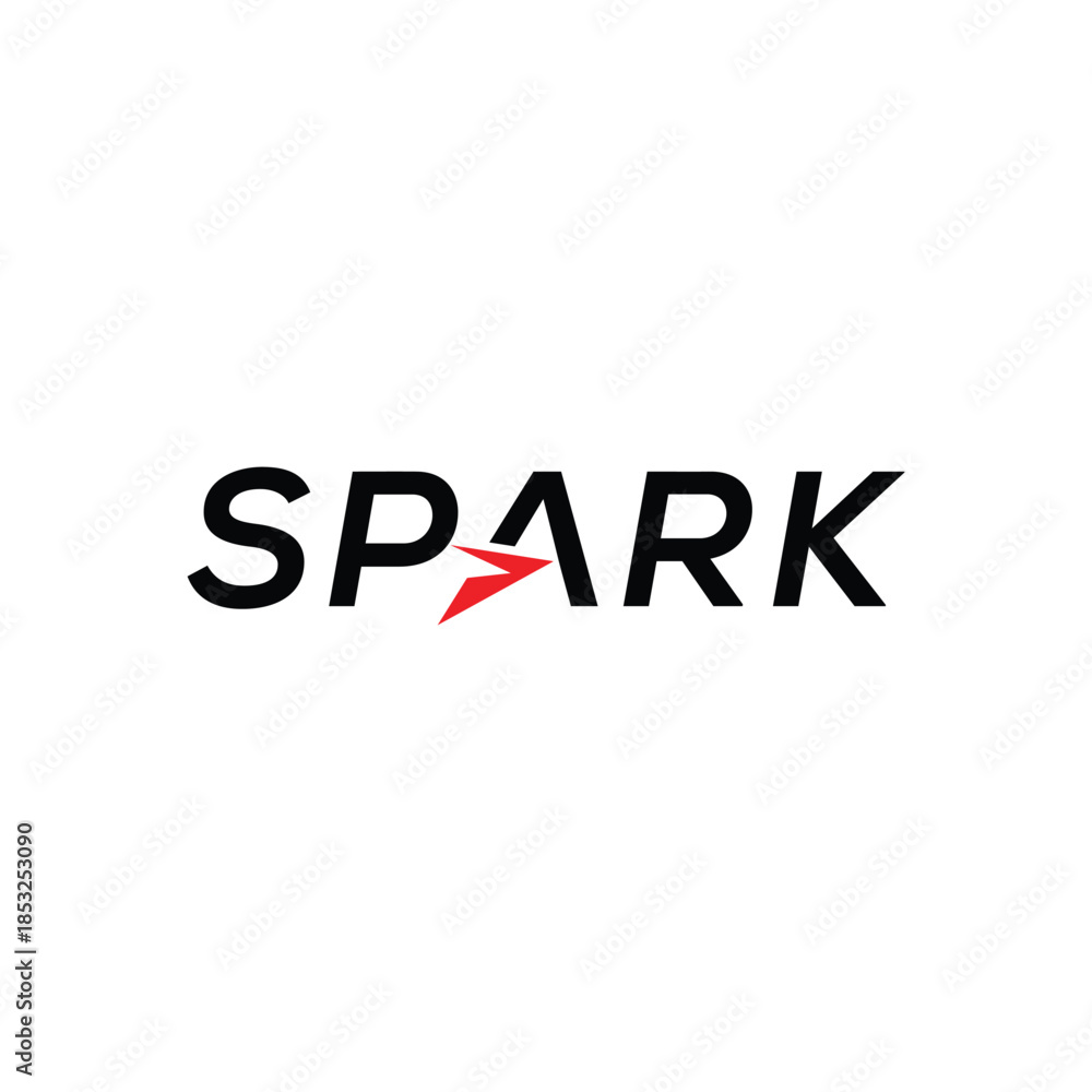 Fototapeta premium typography spark logo design graphic vector icon template 