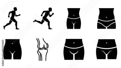 Stylized coral reef illustrations in a grid layout on a white background