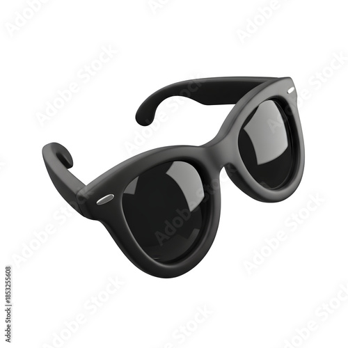 Stylish matte black sunglasses with dark lenses and classic design for modern fashion
