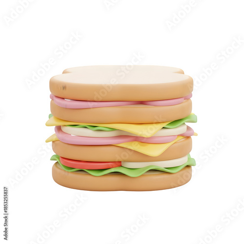 3D Sandwich Icon