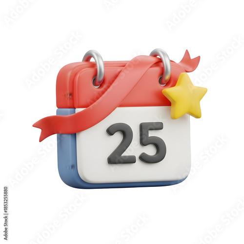 3D Desk Calendar Reminder Icon