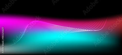 Ribbed neon glass 3d background with vertical striped texture, bright red blue gradient. Luminous transparent surface with lighting effect.	abstract colorful background