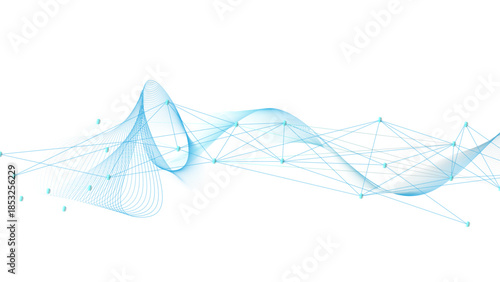 Global network connection banner design template. Header social network communication in the global business concept. Big data visualizationabstract blue background