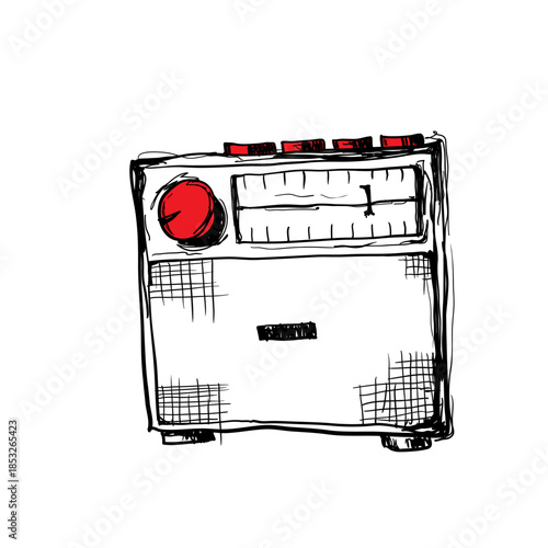 Vintage radio sits on a table in a cozy room during the afternoon light, capturing moments from the past and present together