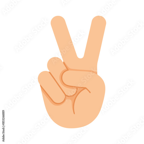 Peace sign hand gesture illustration